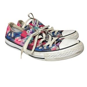 Converse All Star Diamond MultiColor Canvas Sneakers Unisex Size Mens 6 Womens 8